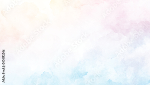 background and hand painted texture. Watercolour painting soft textured on wet white paper background. watercolor background abstract colorfull spllater texture with color splash design.