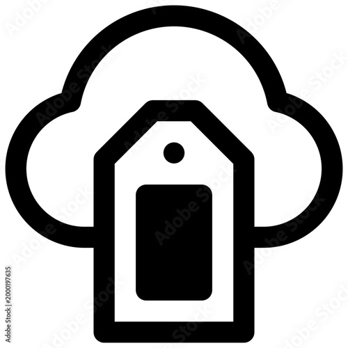 Service plan. Outlined stroke vector icon with black-filled details.