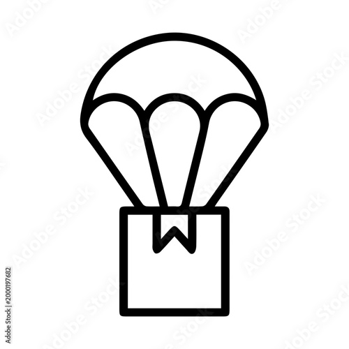 Delivery parachute icon