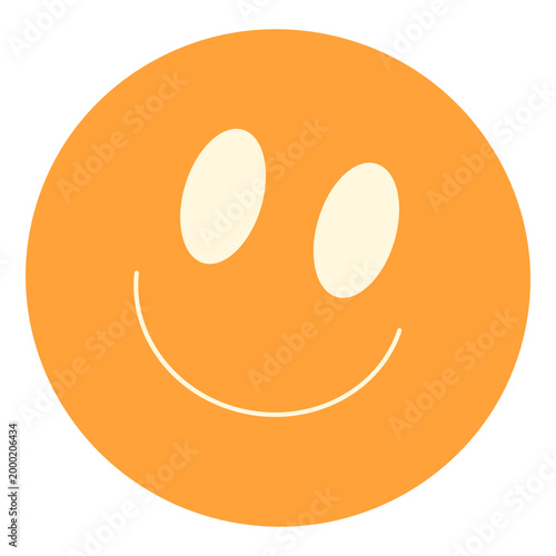 Happy Orange Smiley Face Icon