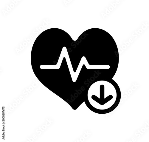 Hypotension (Low Blood Pressure) Vector Icon Illustration