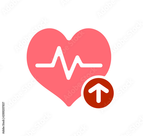 Hypertension (high blood pressure) vector icon illustration