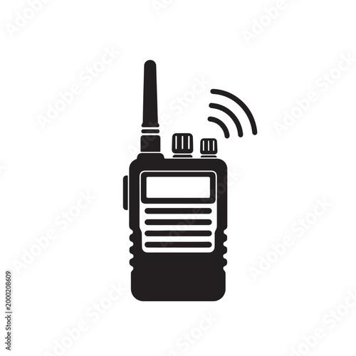Walkie Talkie Icon Set – Portable Radio Communication & Emergency Signal Symbols