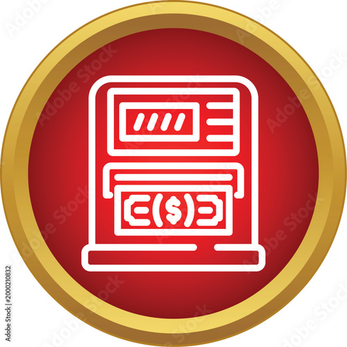 Atm dispensing money, representing banking and financial transactions