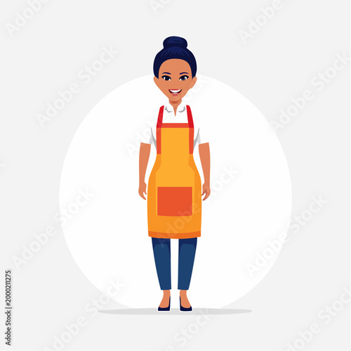 Woman Wearing an Apron
