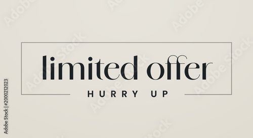 Luxury Minimal Sign With Text Limited Offer