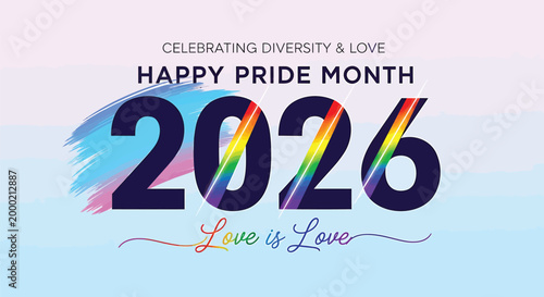 Pride Month, LGBTQ+, Rainbow, Celebrating Diversity, Love is Love, 2026