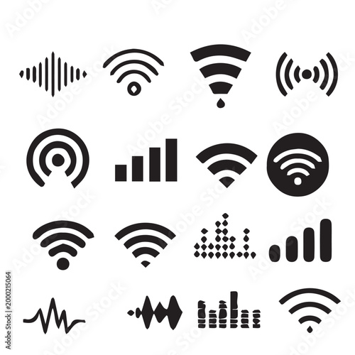 Wi-Fi Signal Wireless Network Connection Radio Wave Strength Communication Transmission