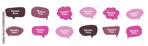 Speech Bubble Vector Set – Colorful Comic-Style Text Balloons