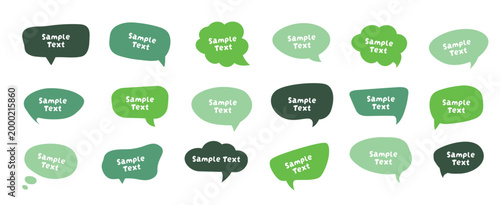 Speech Bubble Vector Set – Colorful Comic-Style Text Balloons