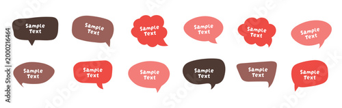 Speech Bubble Vector Set – Colorful Comic-Style Text Balloons