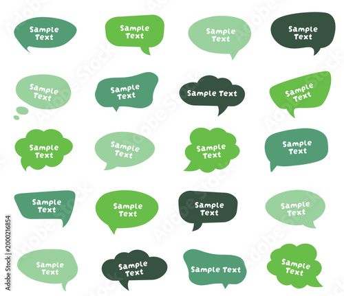Speech Bubble Vector Set – Colorful Comic-Style Text Balloons