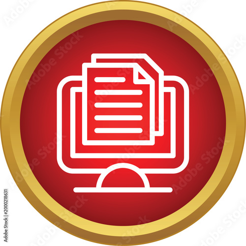 Computer monitor showing multiple documents, representing digital file management and online data