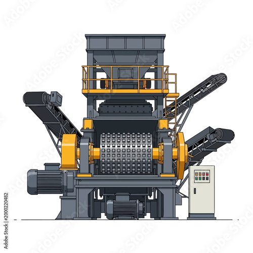 Industrial Shredder Machine for Waste Processing and Recycling