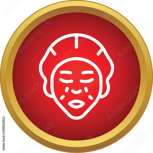 Person wearing a sheet mask for skincare and wellness application