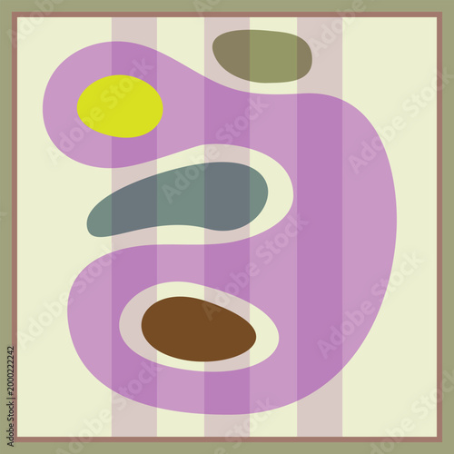 Abstract organic composition with fluid shapes, soft pastel colors, and layered textures, creating a modern artistic background with a minimalist and contemporary aesthetic.