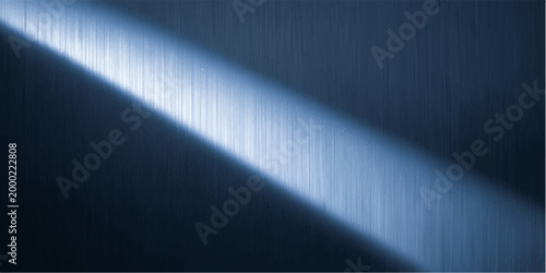An abstract dark blue wallpaper design featuring a smooth brushed metal texture with shiny silver lines and a spotlight shine on a gray stainless steel backdrop