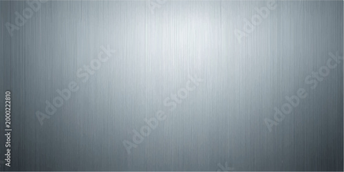 A brushed silver stainless steel plate provides a shiny metallic texture with a light gray aluminum pattern, creating a sleek material surface for a modern industrial backdrop or wallpaper design