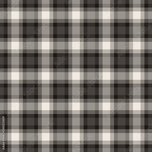 Diagonal plaid seamless tartan, halloween vector textile background. Dye pattern fabric check texture in black and pastel colors.