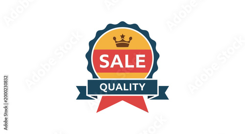 Sale quality emblem vector illustration on white background
