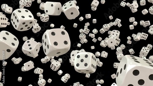 White Dice Dynamic Video Transition pack 2/10 from top than explode