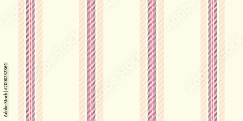 Shop vector texture fabric, stroke background pattern stripe. Custom textile lines seamless vertical in light and peach puff colors.