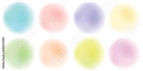 Color gradient, gradation circle, vector grain noise texture holographic blur eps 10