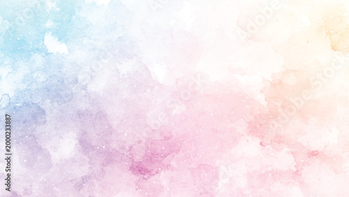 Abstract colorful watercolor rainbow background with bright textures

