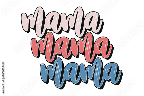 Colorful 'mania' typography with layered and textured lettering