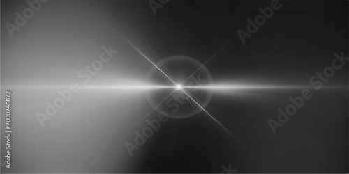 A radiating bright light source emanating from center of darkness, creating a sense of energy and luminosity. This image captures the essence of illumination and cosmic wonder.