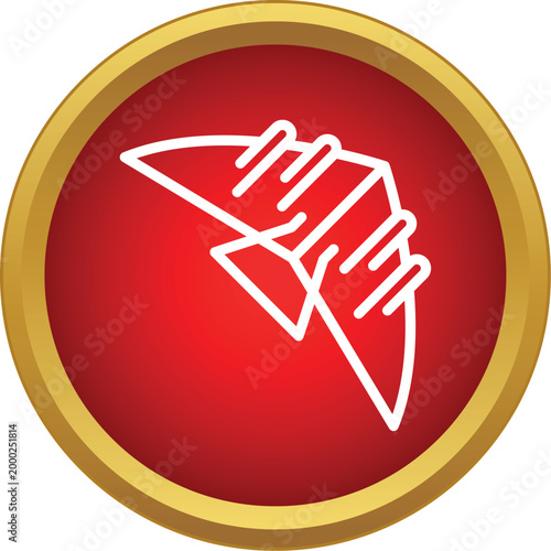 Hang glider symbol for air sports, flight, and recreation