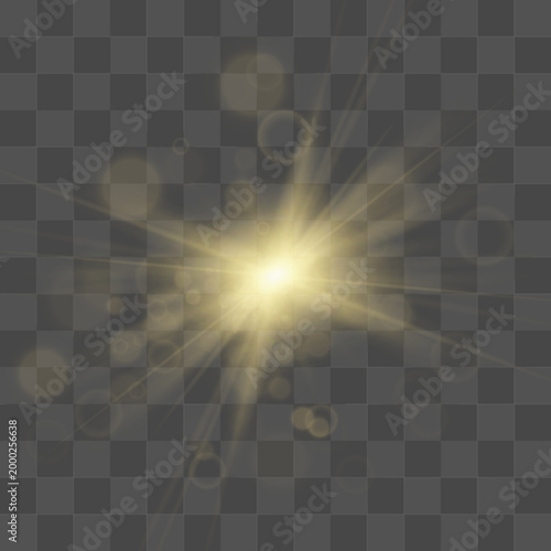 Photos Single sun shines with glossy highlights and luminous warmth