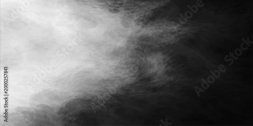 Abstract smoke and mist on black background with dark cloudy texture and soft motion