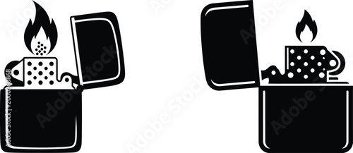 lighter icon silhouette on white background