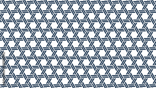 シンプルな二本線の籠目のパターン　縁起の良い和柄　和風の背景装飾イラスト　日本の伝統文様　魔除け　厄除け