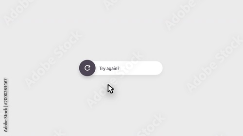 Animated UI submit button showing error state retry and green success checkmark