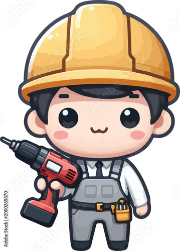 Funny little technician artwork