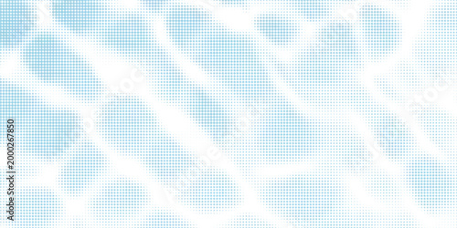 Blue and white water ripples light surface overlay background. 3d clear ocean surface pattern with reflection effect backdrop. Marble desaturated texture.