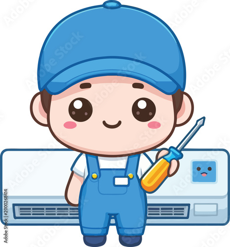 Funny little technician artwork