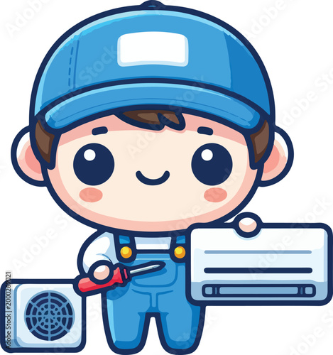 Funny little technician artwork