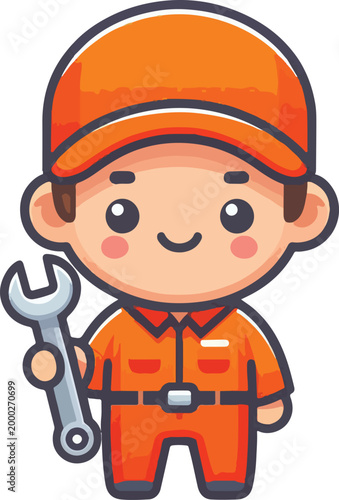 Funny little technician artwork