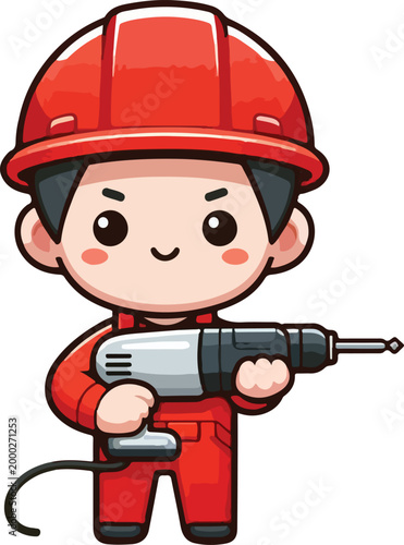 Funny little technician artwork