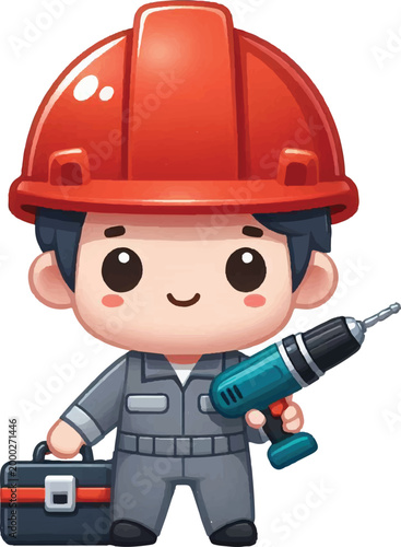 Funny little technician artwork