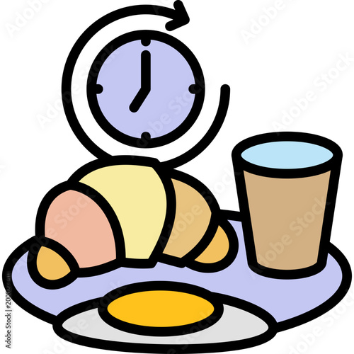 Daily Nutrition lineal color icon