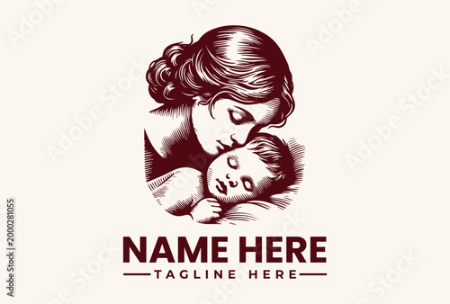 Mother and child love and care.