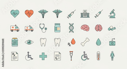 Medical and Healthcare Icons Collection.