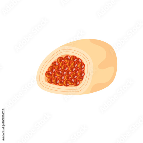 Traditional Blini Pancake With Red Caviar