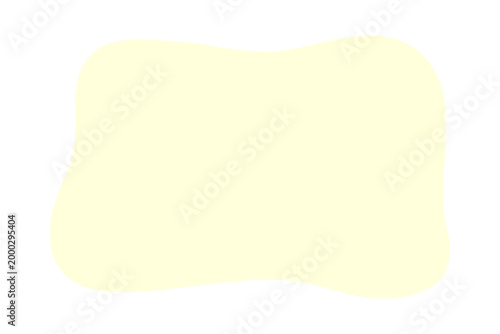 クリーム色の有機的な変形フレーム　動画テロップや見出し用の抽象吹き出し素材