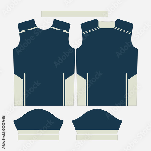 Navy Blue and White Minimalist Sports Jersey Sublimation Pattern Design Template