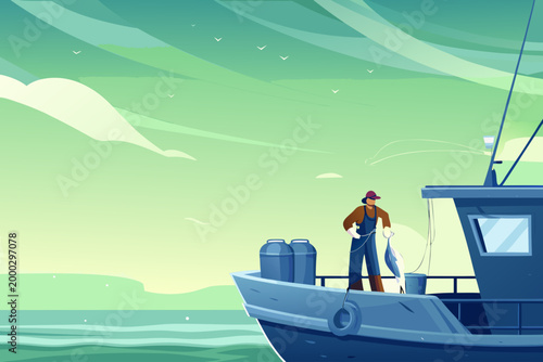 Fisherman Delivering Fresh Fish Directly to Market